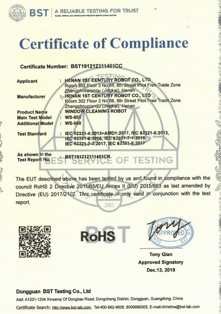 China Shenzhen Globabot Facotry Certificações